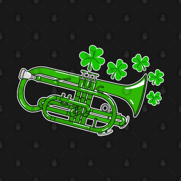 St Patrick's Day Cornet Teacher Cornetist Brass Player by doodlerob