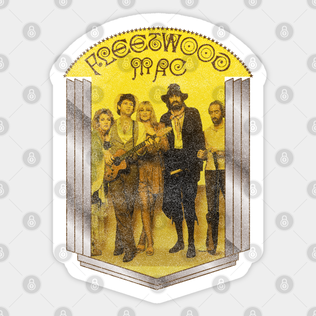 Retro 70s Fleetwood Mac Tour Style Design - Fleetwood Mac - Sticker