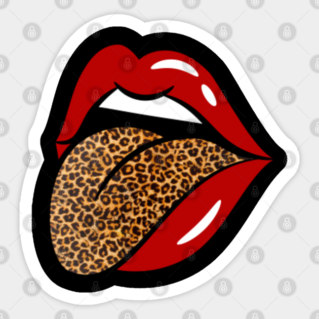 red lips leopard tongue