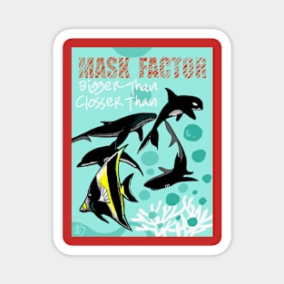 MASK FACTOR (2) ON BLUE Magnet