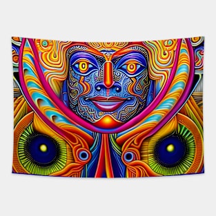 Dosed in the Machine (9) - Trippy Psychedelic Art Tapestry