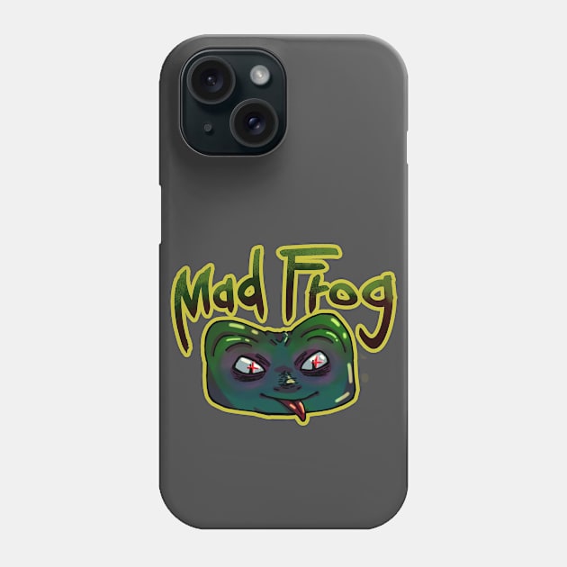 MAD FROG Phone Case by montanhaflorida