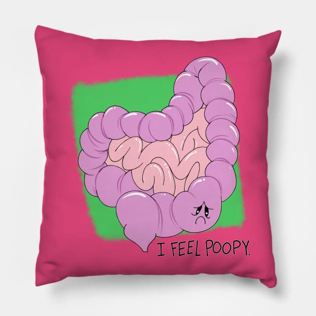 Poopy Day Pillow by jareddraws