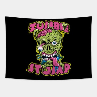 Zombie Stomp Halloween Tapestry