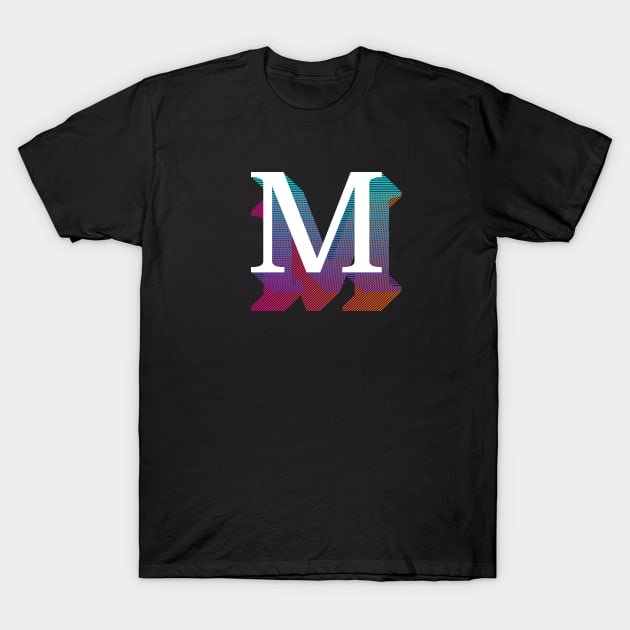 Letter M - M - T-Shirt | TeePublic