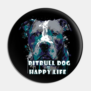 Pit bull dog happy life Pin