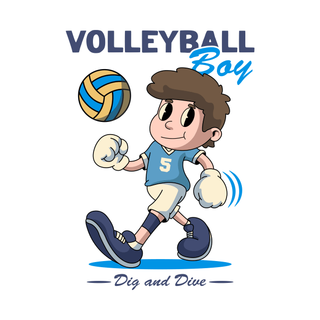 Funny Volleyball Boy by milatees