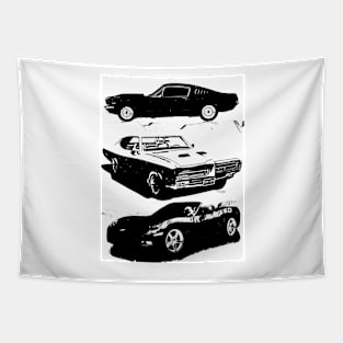 Muscle car stack attack Tshirt Tapestry