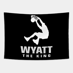 Wyatt Custom Player Basketball Your Name The King Tapestry