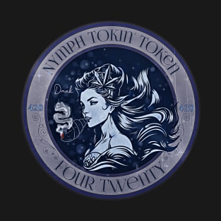 420 Exclusive Sea Nymph Tokin Token Coin Blue Design T-Shirt