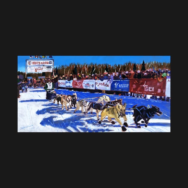 Iditarod Sled Dog Race Start in Alaska by realartisbetter