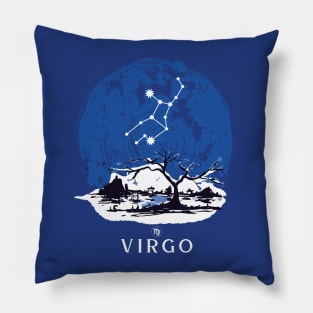 Retro Virgo Zodiac Sign Proud Virgo Astrology Pillow