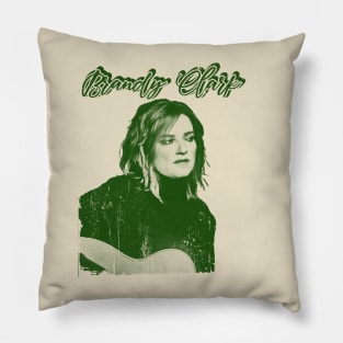 brandy clark - green solid style Pillow