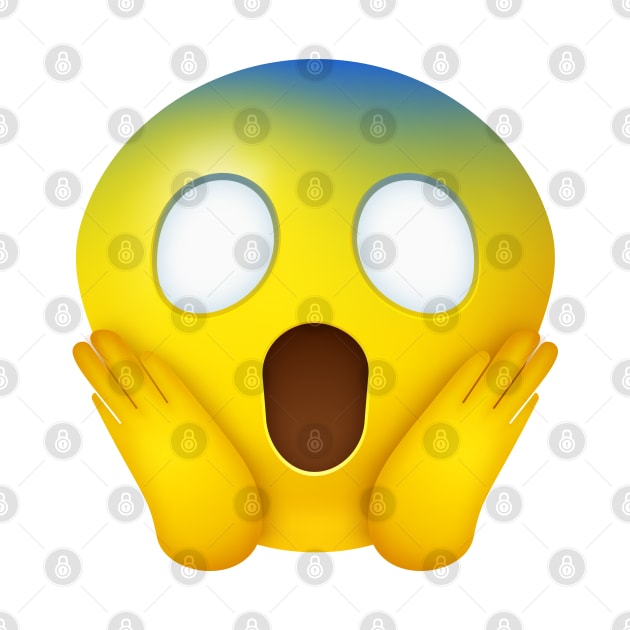 Emoji face screaming in fear by Vilmos Varga