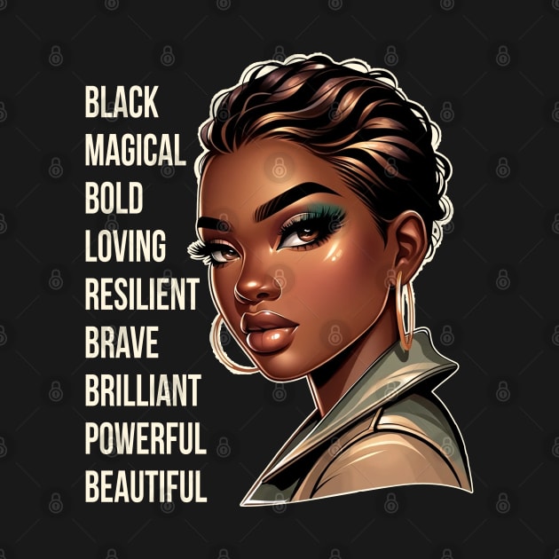 Beautiful Powerful Black Woman by UrbanLifeApparel