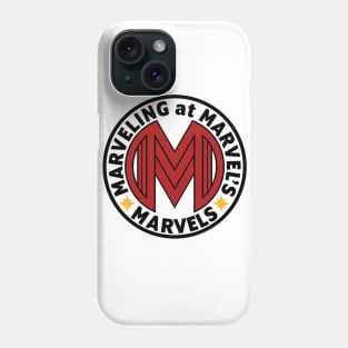 Marveling Logo in Red & Black Phone Case