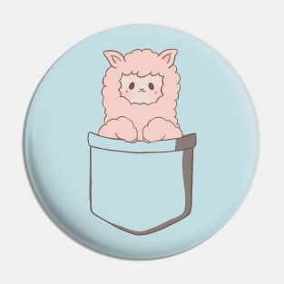 Alpaca in a pocket Pin