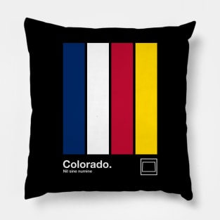 Colorado State Flag  // Original Minimalist Artwork Poster Design Pillow