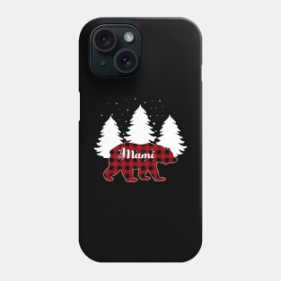 Buffalo Red Plaid Mami Bear Matching Family Christmas Phone Case