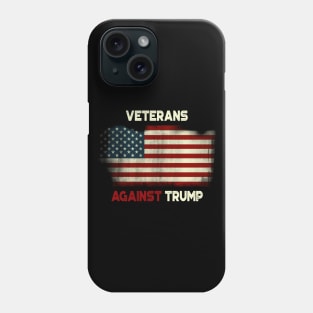 Grunge Veterans Against Trump American Flag Phone Case