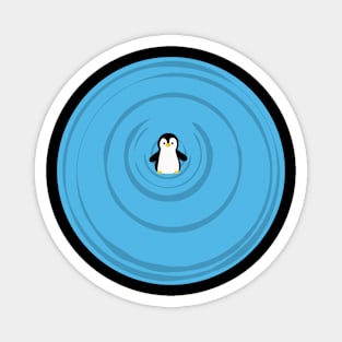 penguin in water Magnet