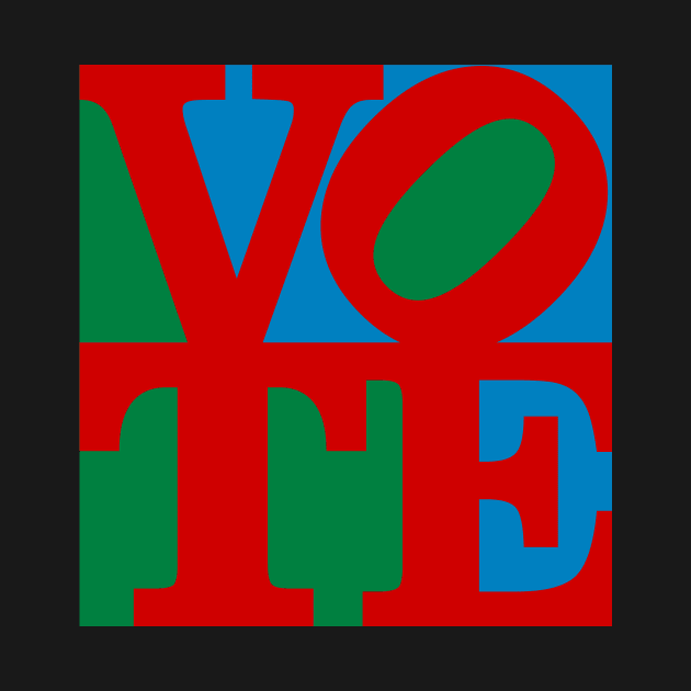 VOTE (red on blue and green) by Designs_by_Tom