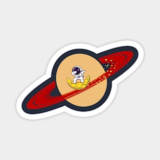 Surfing Saturn Magnet