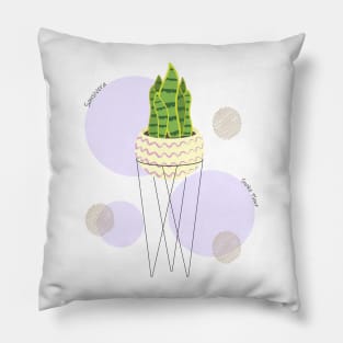 Sansevieria or snake plant house plant decoration illustration Pillow