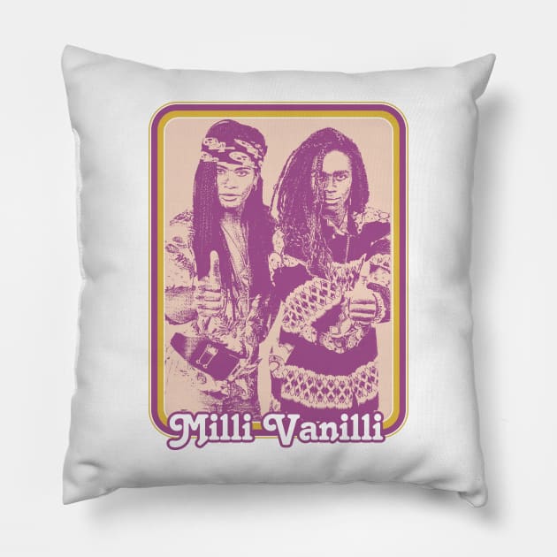 Milli Vanilli \/\ Vintage Style 90s Aesthetic Design Pillow by DankFutura