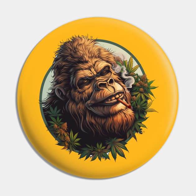 Bigfoot Stoner Pin by DavidLoblaw