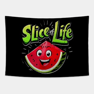 Slice of Life Fun Watermelon Summer Vibes Cool Tapestry
