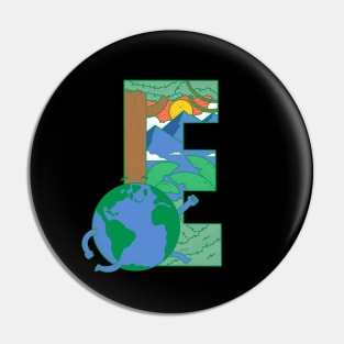 E for Explore Pin