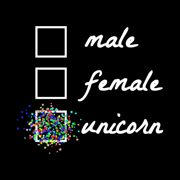 Unicorn gender identification - design by Qwerdenker Music Merch