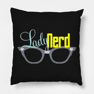 Proud LadyNerd (Grey Glasses) Pillow