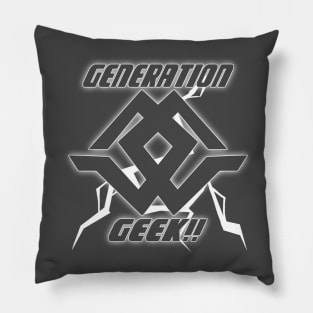 Generation Geek Ghosted Dub-G with text & bolt! Pillow