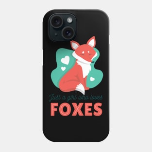 girl love fox Phone Case