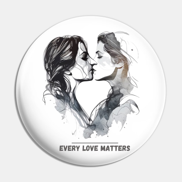 Two girls - every love matters Pin by ComfyCorner.art