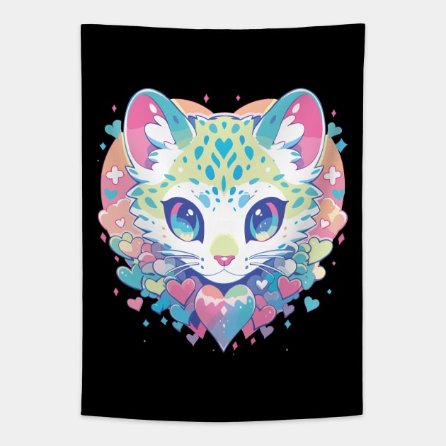 Kawaii Cute Wildcat Series - 013 Tapestry by Kawaii Kingdom