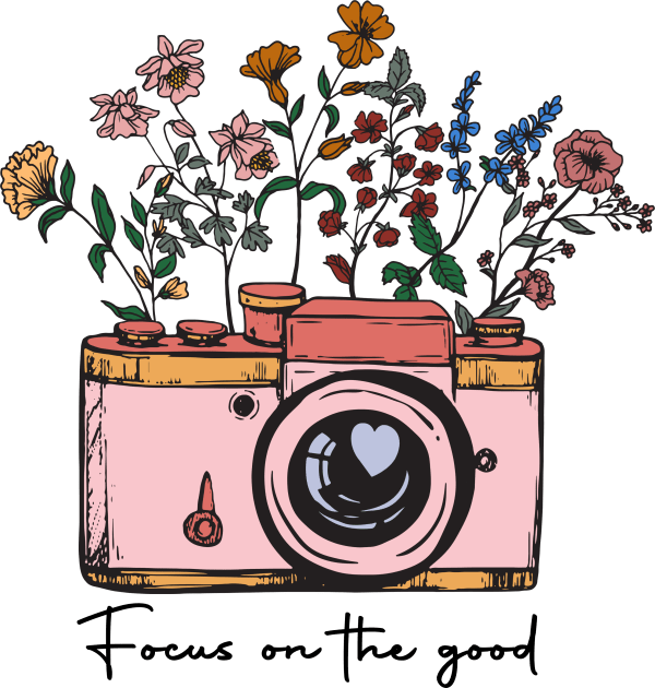 Positive message Focus on the good Kids T-Shirt by Positively Petal Perfect 