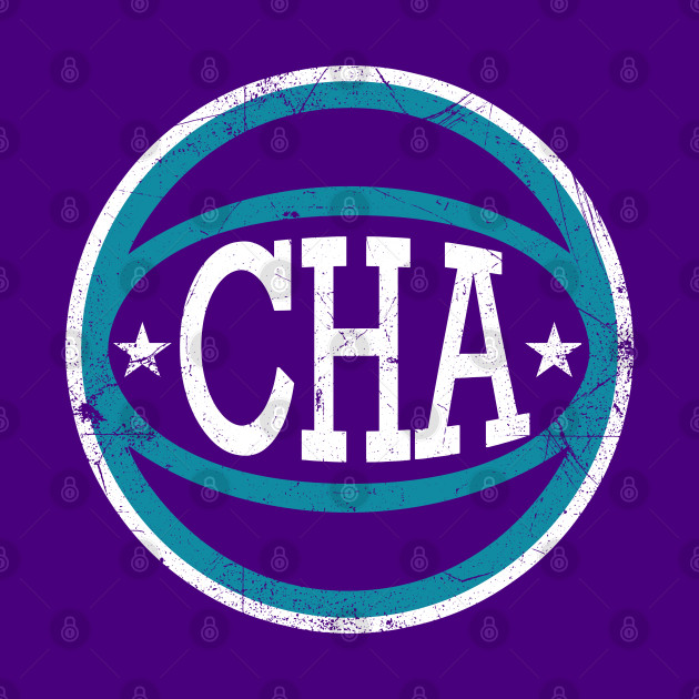 Charlotte Retro Ball - Purple - Hornets - Phone Case