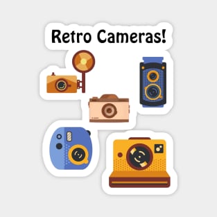 A collection of various Retro Cameras Magnet