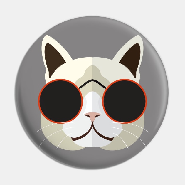 Cute Cat Face Mask Pin by Just Be Awesome   