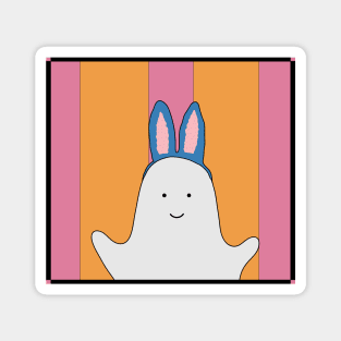 Bunny kisses and Spooky wishes. Magnet