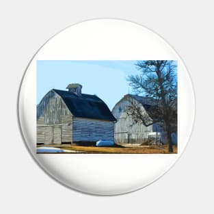 Side By Side Barns Pin