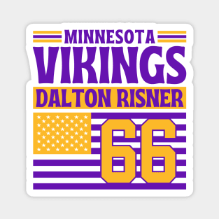 Minnesota Vikings Risner 66 American Flag Football Magnet