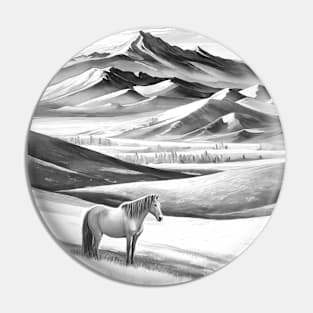 Majestic Mongolian Steed - Steppe Horse Pin