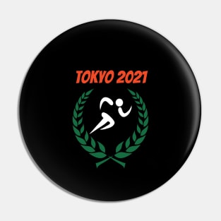 Track Tokyo 2021 Olympics Pin