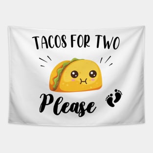 Tacos for two please - Cute Pregnancy Announcement Gift Tapestry