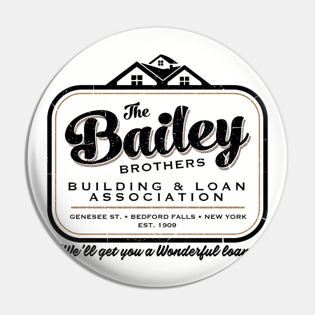 The Bailey Brothers It's A Wonderful Life Lts Pin by Alema Art