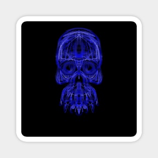 Electroluminated Skull - Blue Magnet